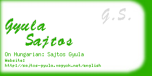 gyula sajtos business card